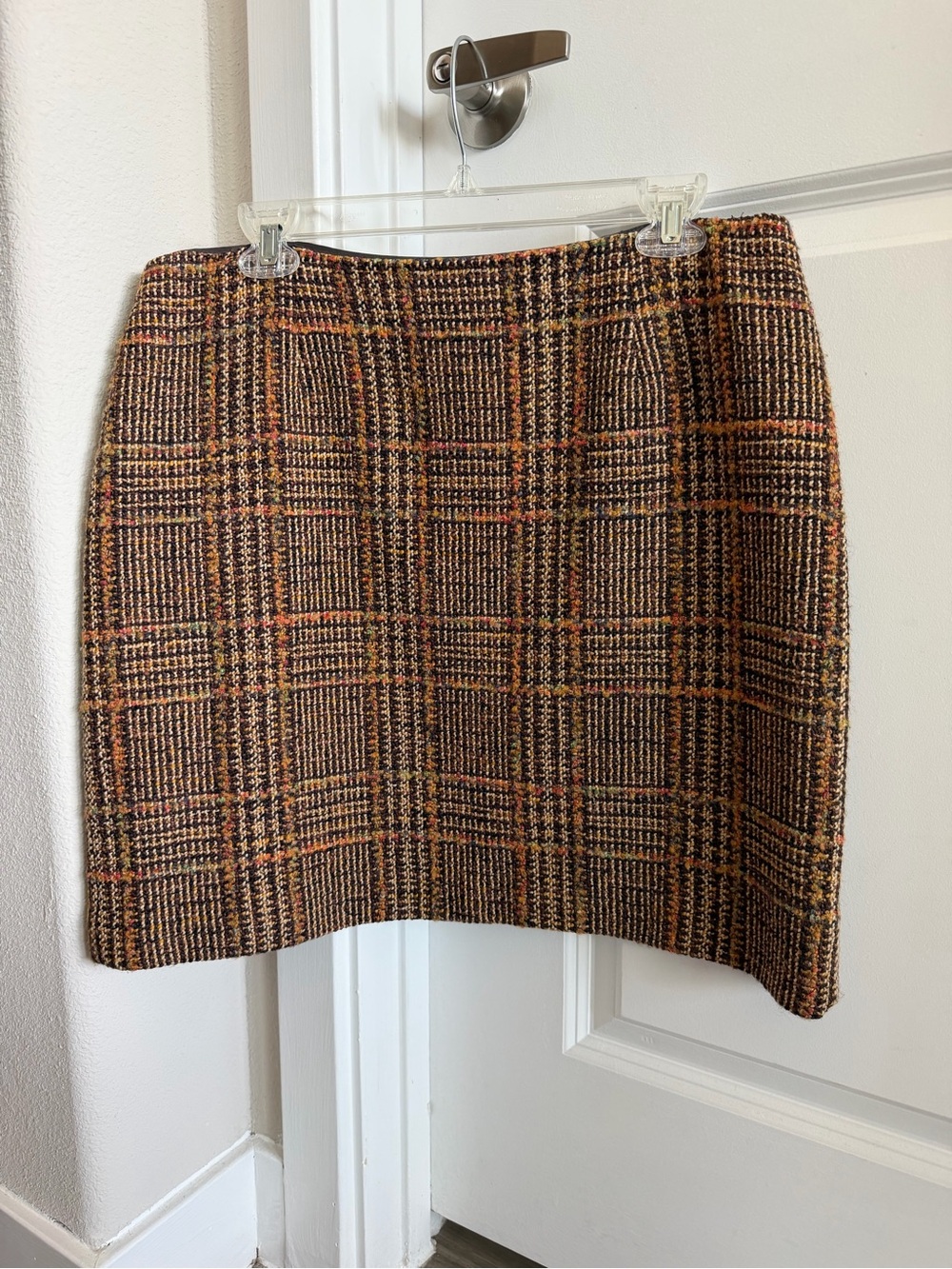Classic Plaid Skirt in Brown
